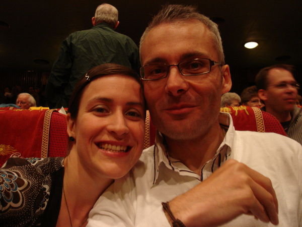 Mikey and Kaz at the theatre