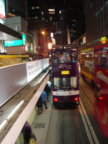 street tram on Hong Kong island