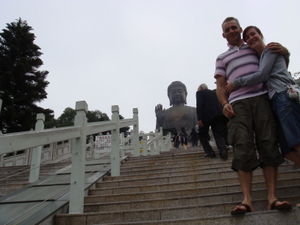 Mikey and Kaz at the Giant Buddha