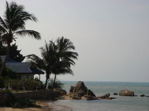 view from our beach bungalow at Ban Kai