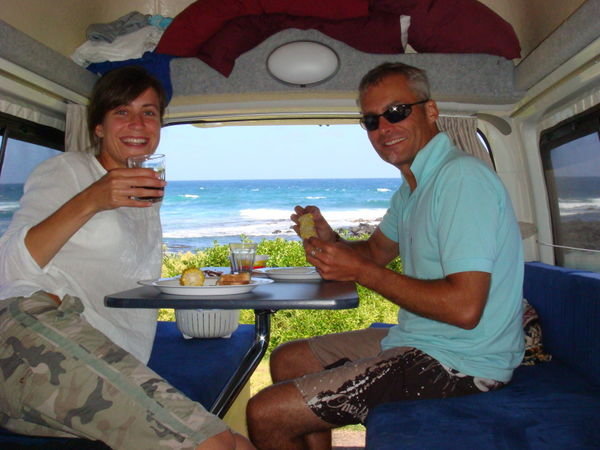 lunch in our camper van