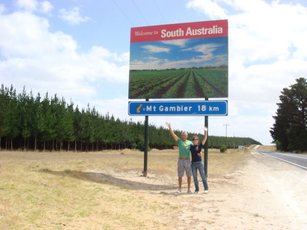 crossing the border from Victoria to South Australia