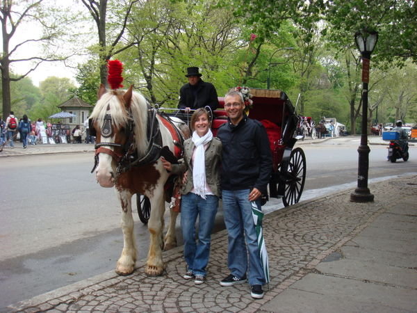 after our horse and carriage ride in Central Park