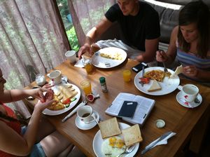 American Breakfast at Rock&Wood Hostel