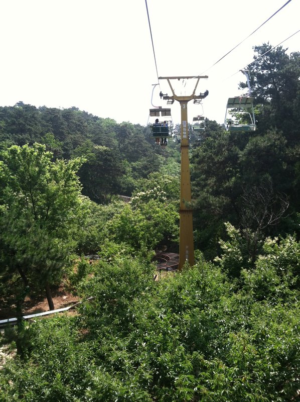 The chair lift to the top of the Wall