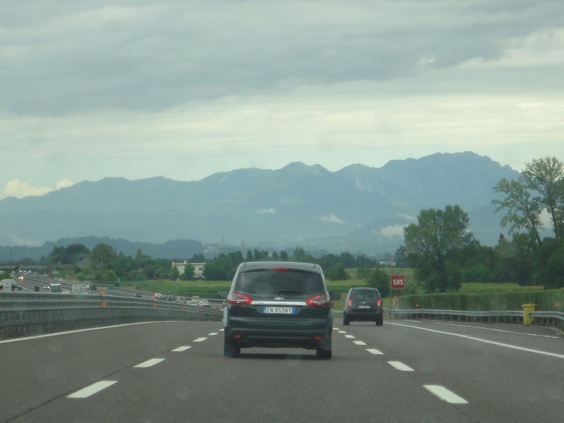 Southern Alps on the way to Verona