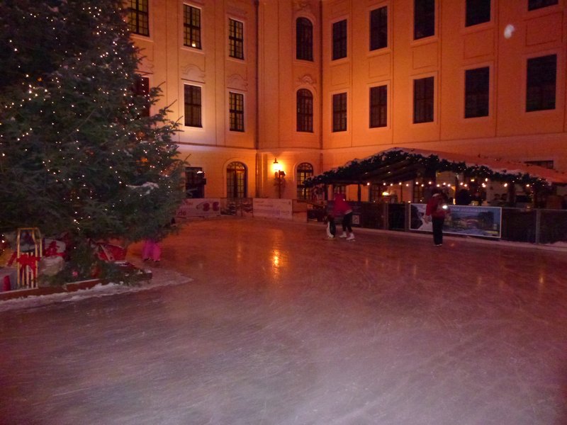 Ice skating rink at our hotel