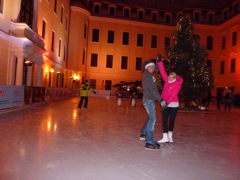 Ice skating at our hotel