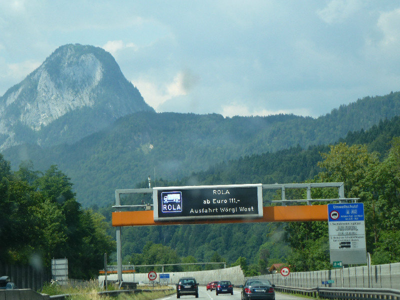 My first view of the mountains as we enter Austria