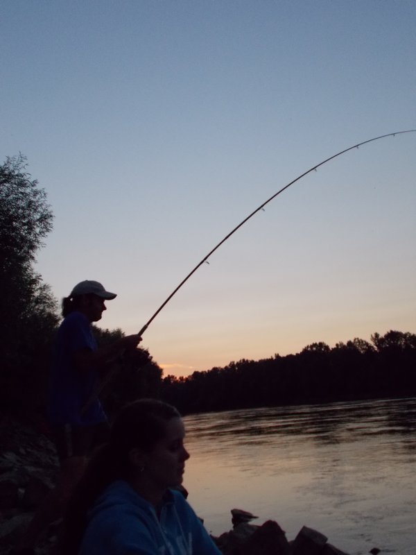 Fishing on the Tisza River
