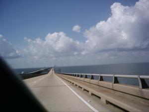 Crossing Lake Ponchartrain to New Orleans