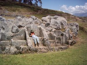 Rory on an Inca seat