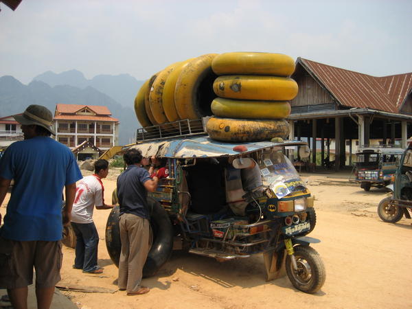 How many tubes can you get on a tuk tuk?!