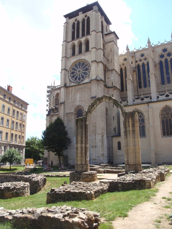 Ruins next to cathedral