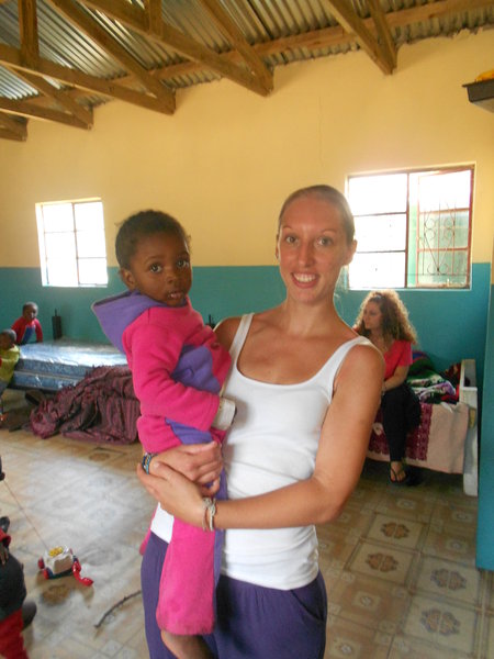 Me with one of the younger children at Snenhlanhla Crèche