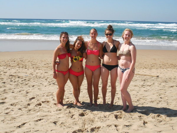 Perry, Sarah, me, Cassie and Jess at Cape Vidal!