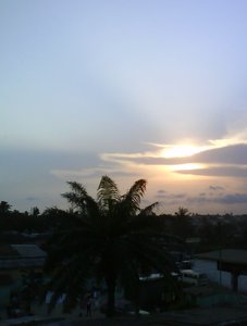 Early evening sky in Accra