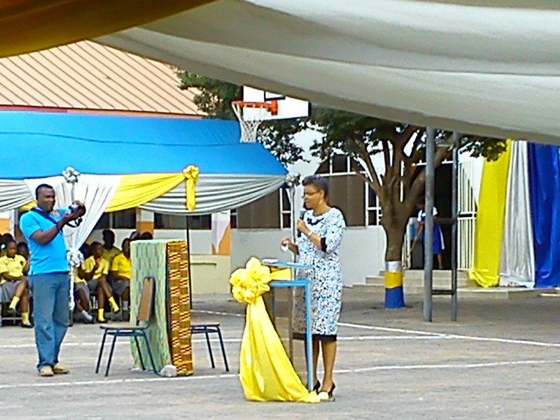Florence Adjepong giving a speech at the 25th Anniversary Launch