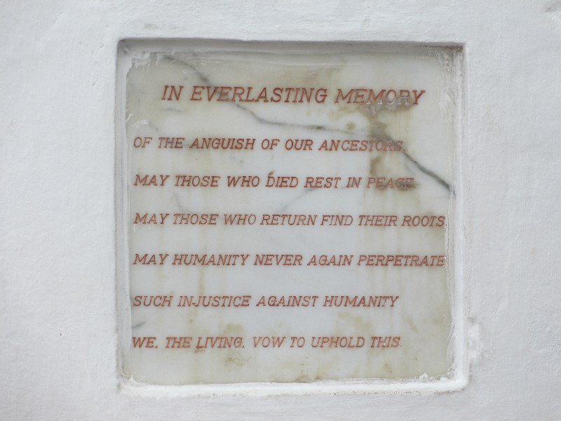 Memorial Plaque at Cape Coast Castle