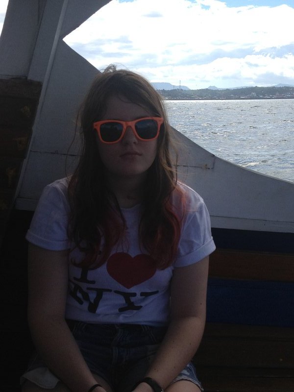 Harriet on the boat 