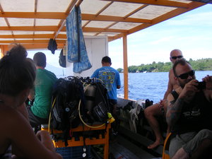 On the dive boat