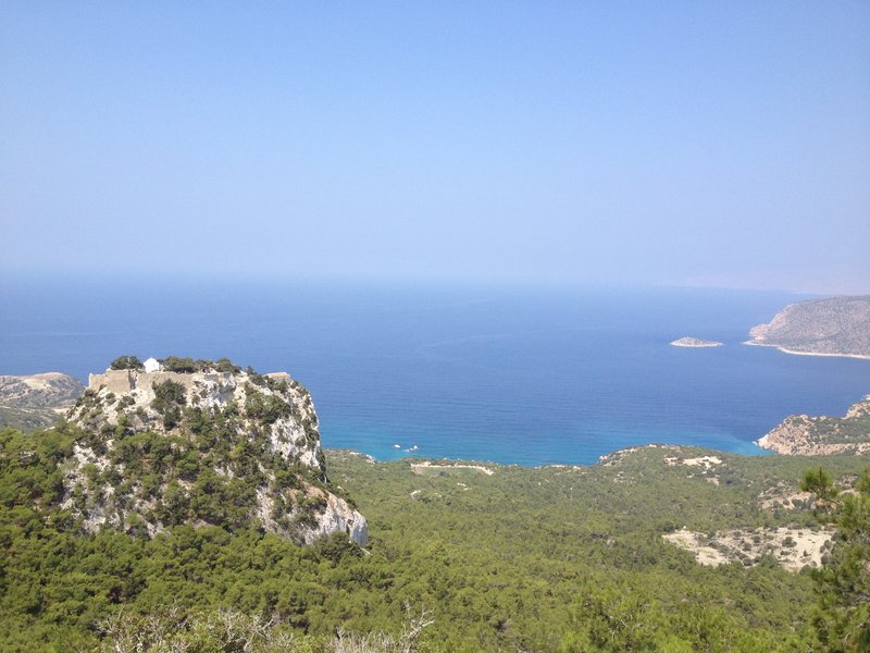 Monolithos castle from above
