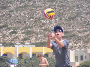 Jonathan playing volleyball