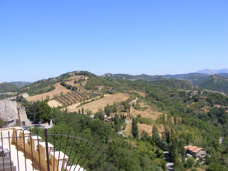 The view from the back walls of the village