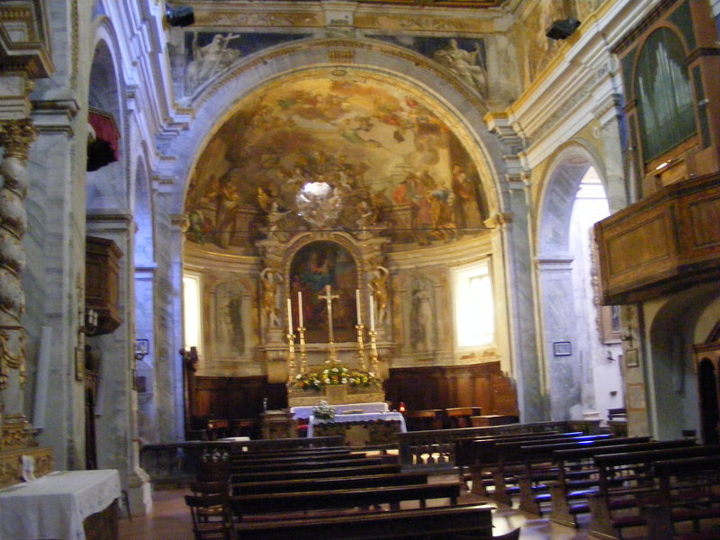 Inside the church