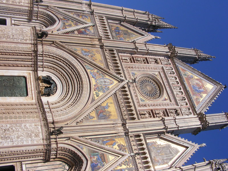 The amazing facade of Orvieto cathedral