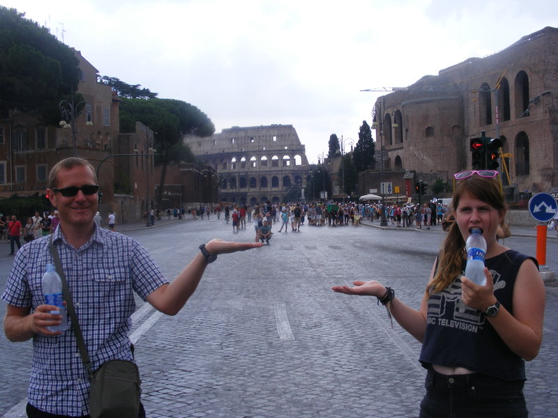 Harriet and Toby not holding the Colosseum