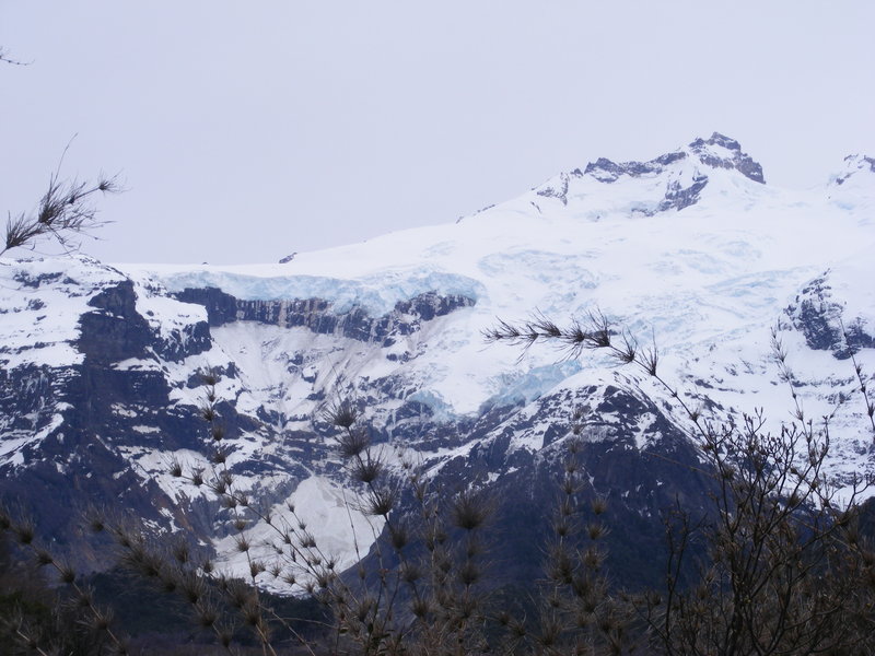 View of Cerro Tronador and the glaciers
