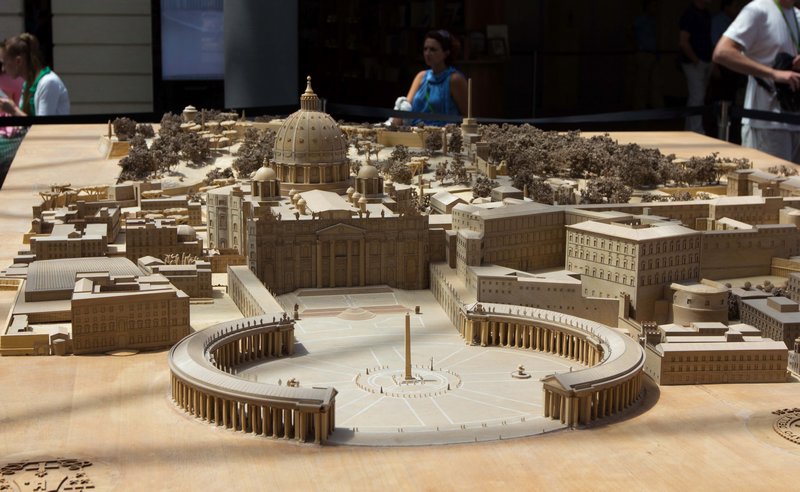 A model of the Vatican in the museum
