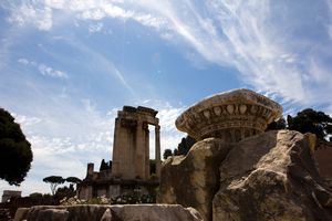 The Temple of Vesta ruins 