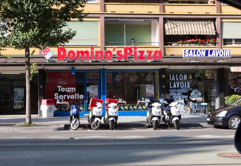 Yep, Dominos Pizza with scooter delivery