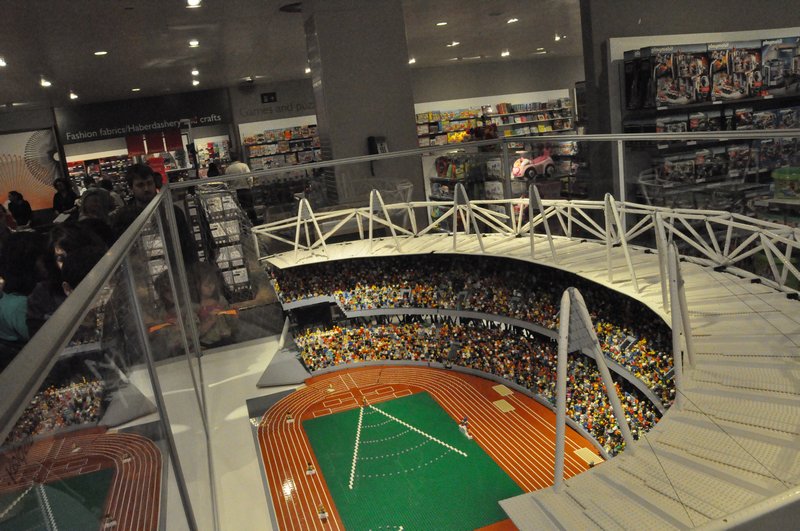 lego model of stadium