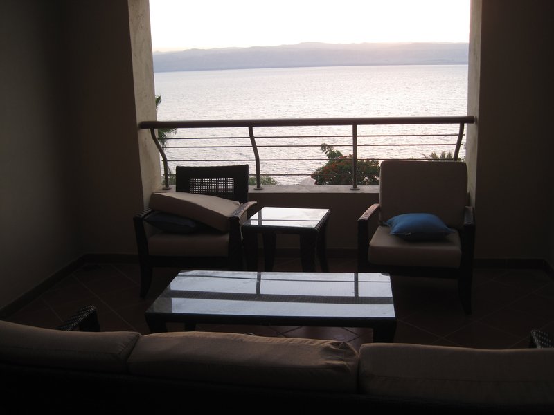 The balcony overlooking the Dead Sea and Palestine