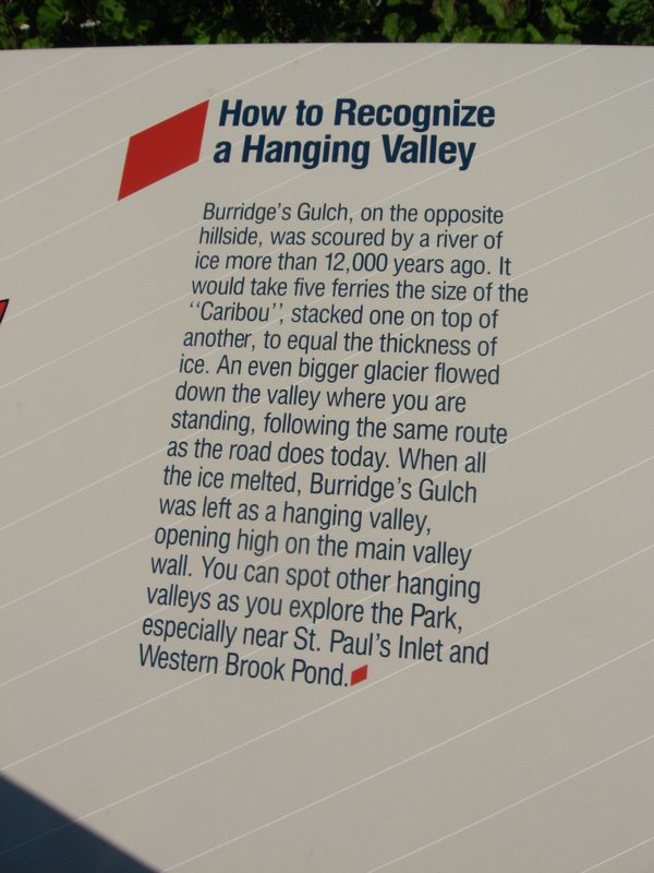 Explains the Hanging Valley