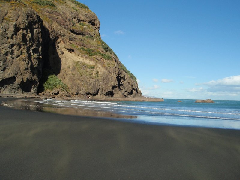 En af de meget flotte "sorte strande" her i New Zealand