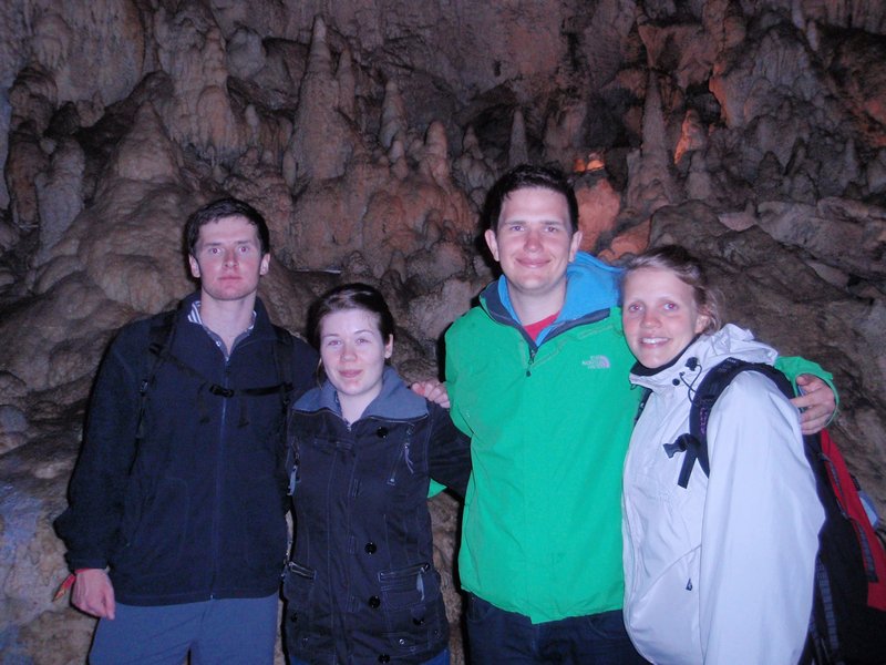 I en af hulerne i Waitomo Caves