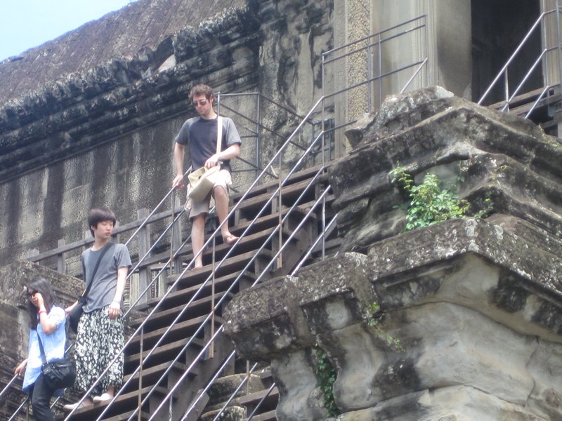 Lots of stairs at old temples!!