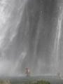 James trying to kill himself in the big waterfall