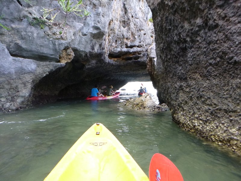 Kayaking through a Cave