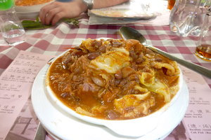 Portugese pork knuckle and beans