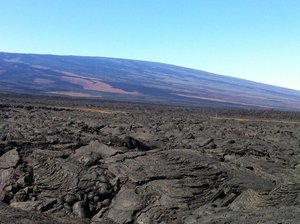 Lava Field with Mauna Loa in the Background