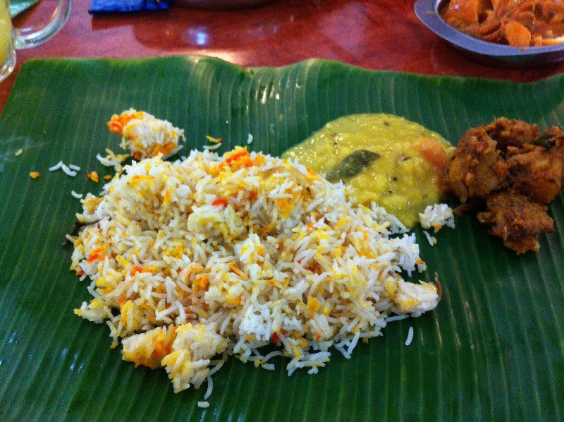 Briyani Rice, Dhal and Potatoes