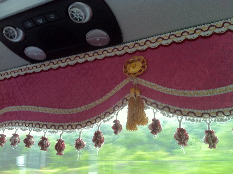Tacky Curtains on Tour Bus
