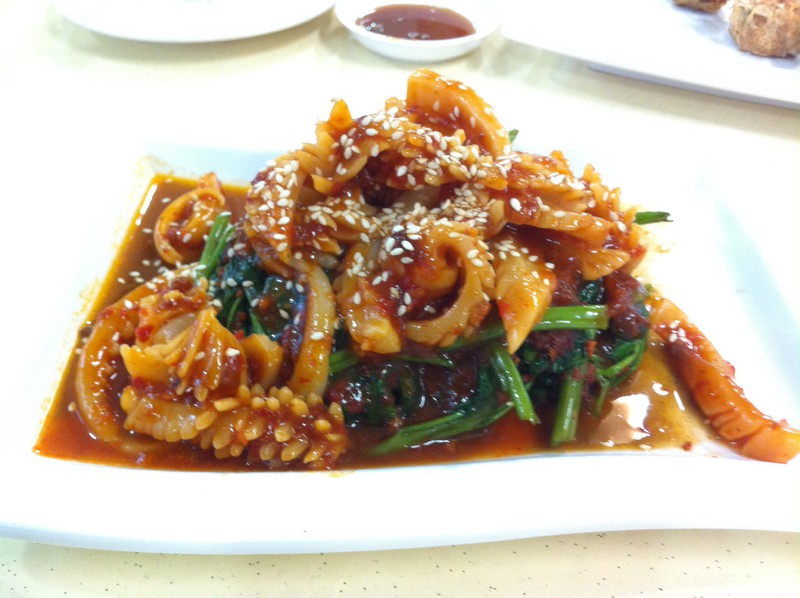 Sambal Kangkong with Squid 