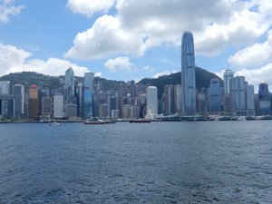 View of Hong Kong Island from Avenue of the Stars