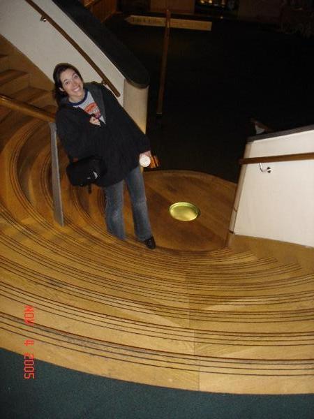 Cool stairs inside The Globe Theater